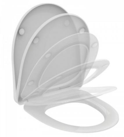 Ideal Standard i.life A Zitting & deksel universele D-shape wrapover, softclose Glossy white