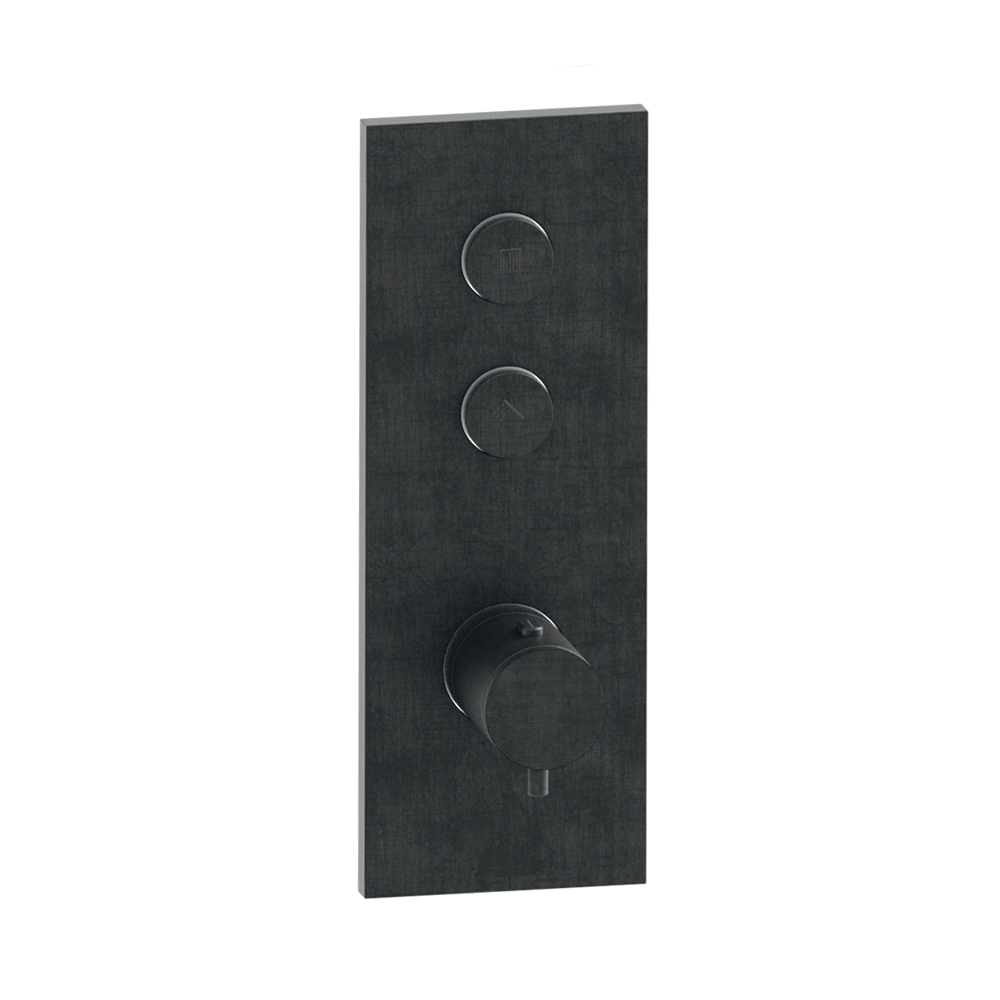 Cristina XT afw.thermost.2uitg. geb.zwart chroom