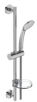 Ideal Standard IdealRain Glijstangcombinatie 600 mm met handdouche Ø 80 mm 1F, 8l/min en met zeepschaal Chroom