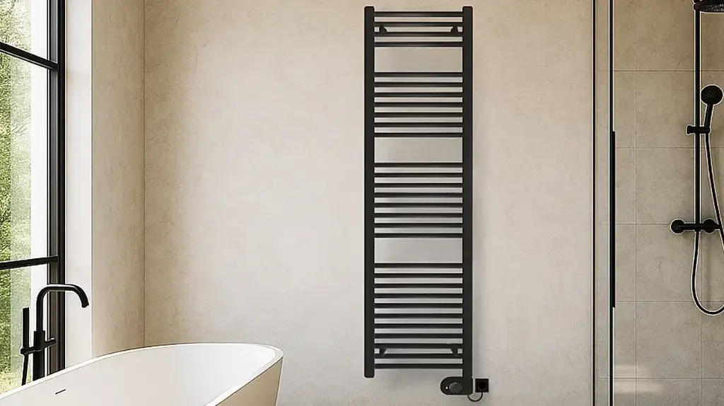Vasco BANO-EL radiator B600 x H1789 - RAL 9016 - 1000W/230V