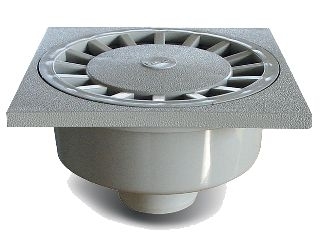 [SC504G] Nicoll sterfput pvc 15x15cmx50mm lichtgrijs