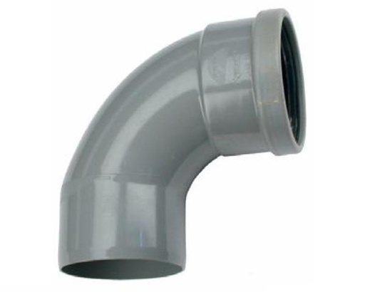 [1111112009] Wavin riolering BENOR bocht 88gr125mm 1XM