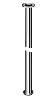 [500070699] Schell buisstuk 10mmx100cm chroom