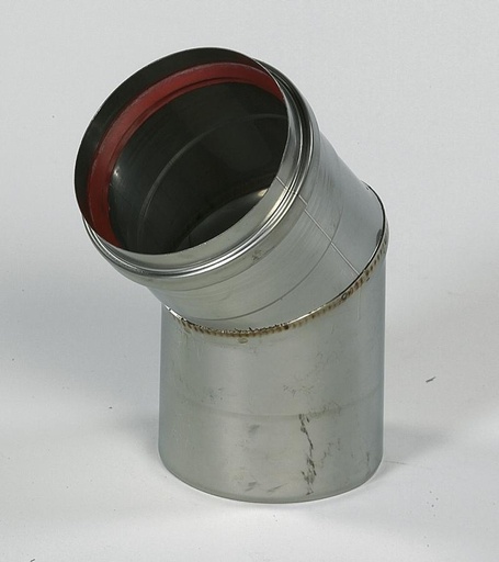 [701149] Ubbink Rolux parallel inox 80 bocht 80/45gr + DICHT.