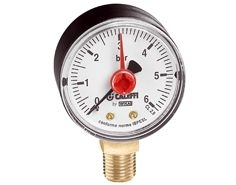 [557310] Caleffi manomet.0-10bar 1/4" onderaansluiting