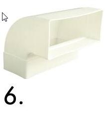 [60927] Nicoll ventilatie 220x90 bocht 90gr vr platte leiding staand