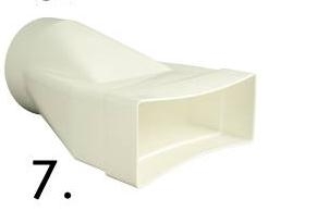 [60934] Nicoll ventilatie 220x90 adapter vk/rond 150mm recht