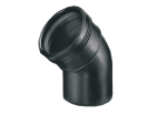 [3411104004] Wafix PP Bocht 45gr ZWART 40 1XM                      v25