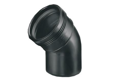 [3411111004] Wafix PP Bocht 45gr ZWART 110 1XM                      v20