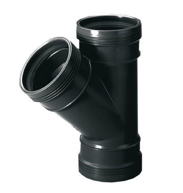 [3412211004] Wafix PP T-Stuk 45gr ZWART 110 3XM                       v8