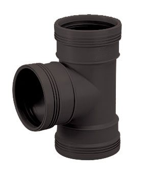 [3412211009] Wafix PP T-Stuk 88,5gr ZWART 110 3XM                     v10