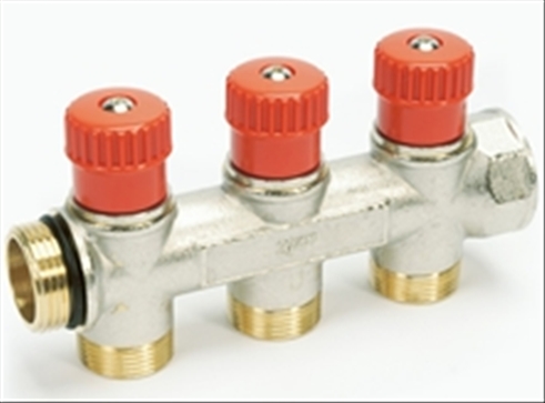 [225071104] Begetube warmgeperste koll.3/4- 4 regelkranen ROOD       v28