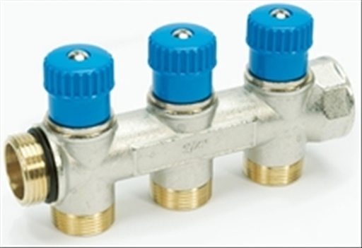 [225071204] Begetube warmgeperste koll.3/4- 4 regelkranen BLAUW      v28