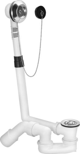 [101947] Viëga Citaplex badsifon m overloopstop en ketting chroom v1