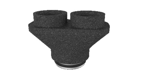 [0000-4334] Duco Broekstuk DucoBox 2x125 mm naar 1x160 mm