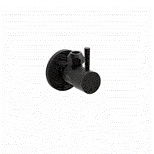 [IB/06.45001.21] Clou inbe 1/2" hoekstopkraan mat zwart incl. krimpkous