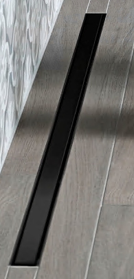 [100410] Carrodrain Cayman douchegoot 700mm inbouw 800mm Black