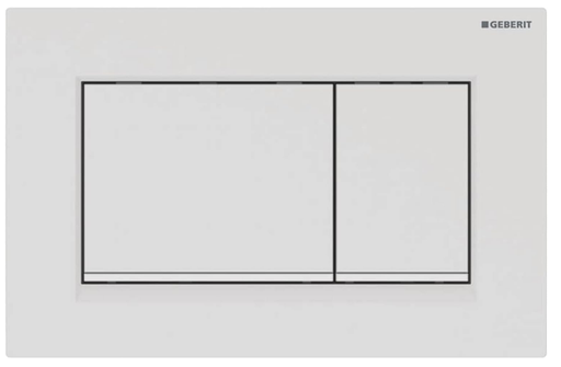 [115.883.01.1] Geberit Sigma30 duwplaat mat wit/wit/mat wit