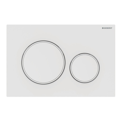 [115.882.01.1] Geberit Sigma20 duwplaat wit mat/wit/wit mat gelakt