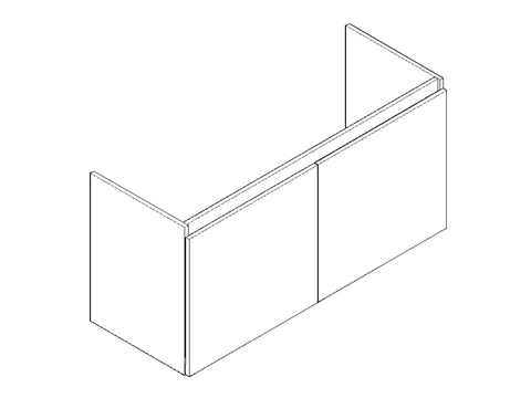 [60/D120/37] Detremmerie Alaska (120x45cm) - Structure Nature Onderkast 2 draaid