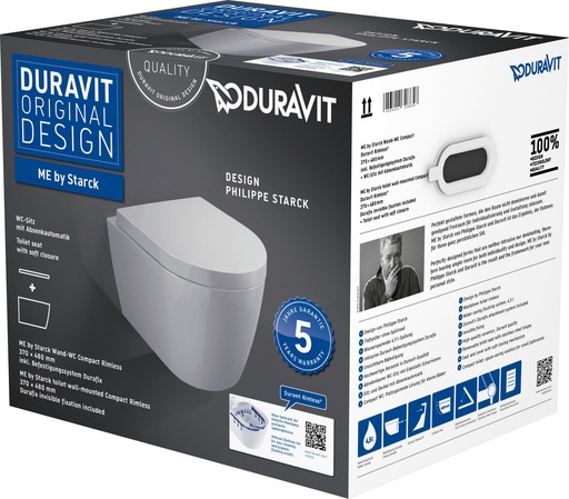 [45300900A1] Duravit ME by STARCK Pack Compact wandcloset rimless softclo