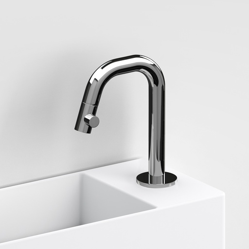 [CL/06.05.004.29.R] Clou Kaldur rechts staande fonteinkraan met korte uitloop, chroom