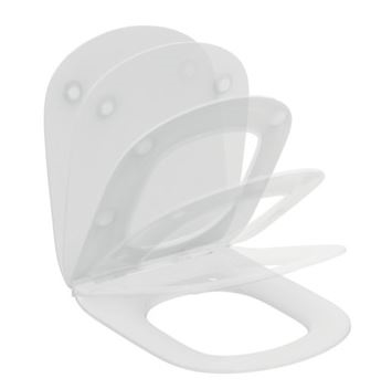 [T3527V1] Ideal Standard Tesi Zitting en deksel sandwich slow closing easy take off Silk white