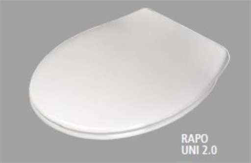 [750145] Rapo Uni 2.0 wc zitting wit/rvs